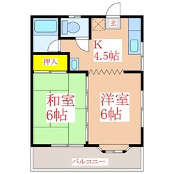 コーポＫの物件間取画像